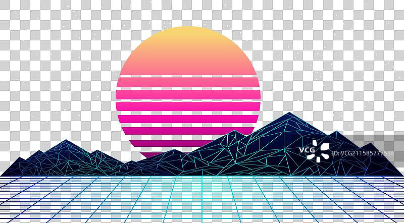 未来感霓虹复古风格背景图片素材