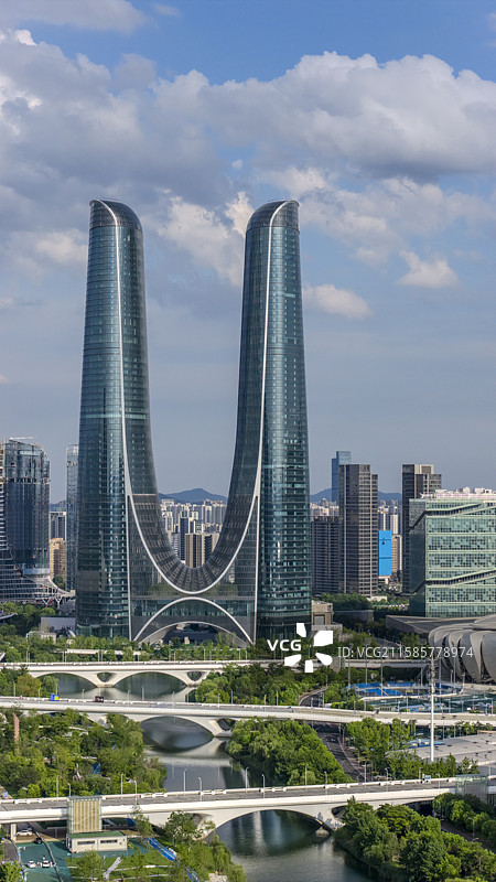 杭州亚运会奥体中心航拍图片素材