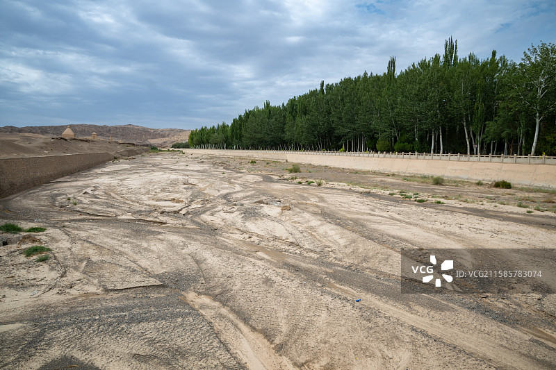 中国甘肃省敦煌市莫高窟景区图片素材