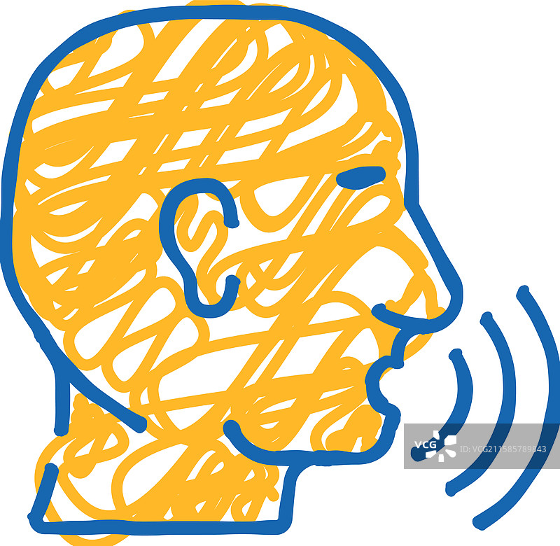 讨论和交谈的人类图标涂鸦图片素材