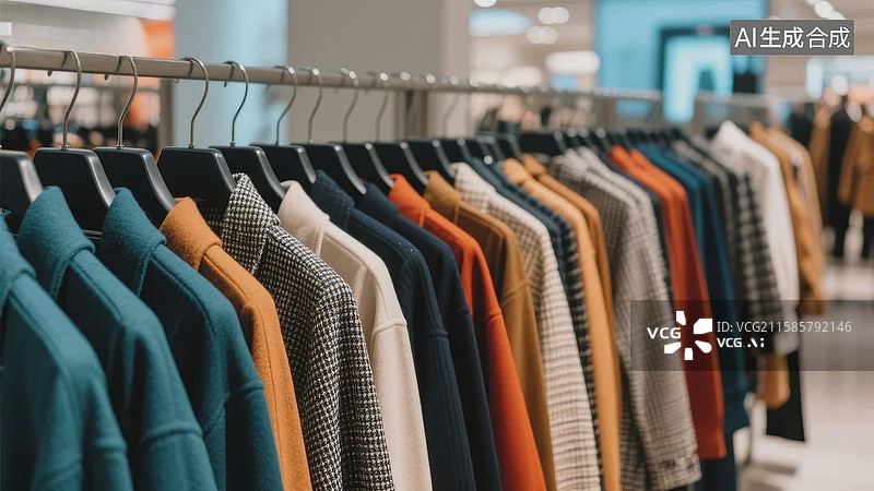 【AI数字艺术】服装店陈列图片素材