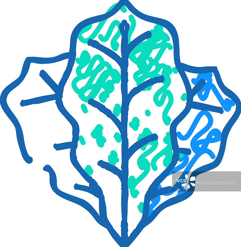 菠菜叶图标涂鸦图片素材