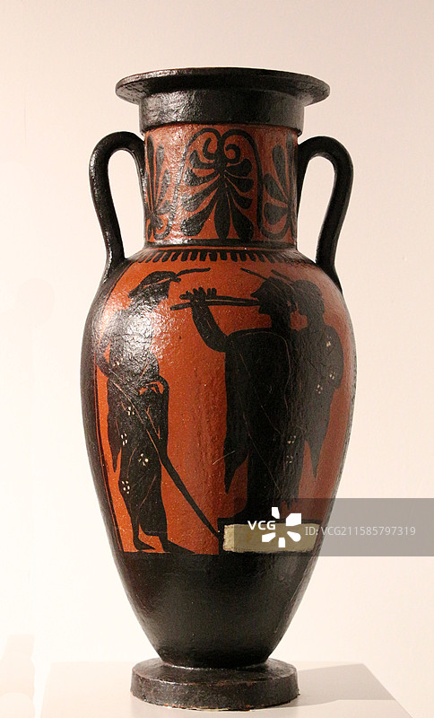 上海体育博物馆 —— 黑像式“法拉罐”（古希腊作品仿制）图片素材