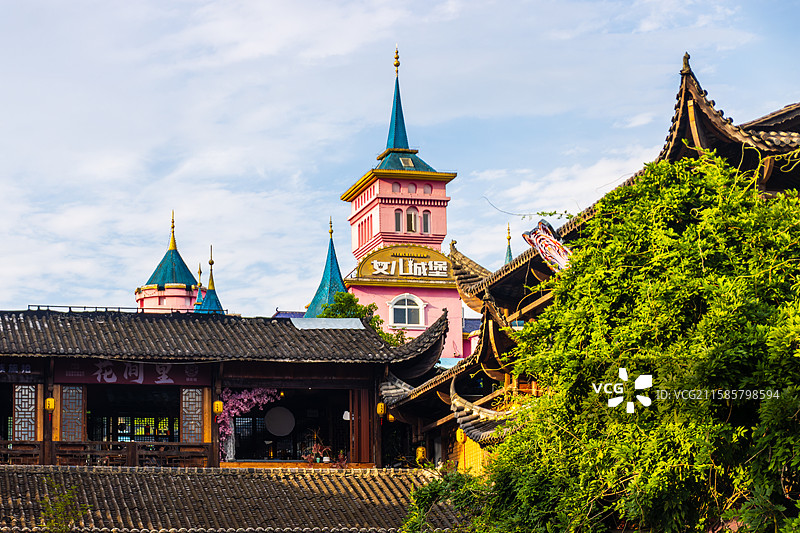 恩施土家女儿城风光图片素材