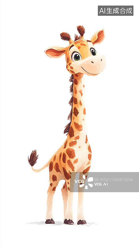 【AI数字艺术】可爱斑点长颈鹿图片素材