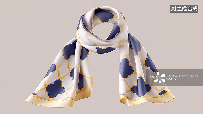 【AI数字艺术】花朵图案围巾图片素材