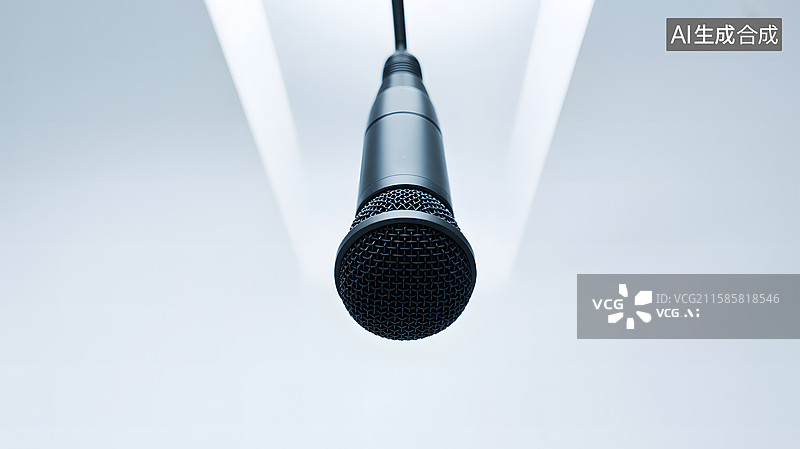 【AI数字艺术】悬挂的麦克风图片素材