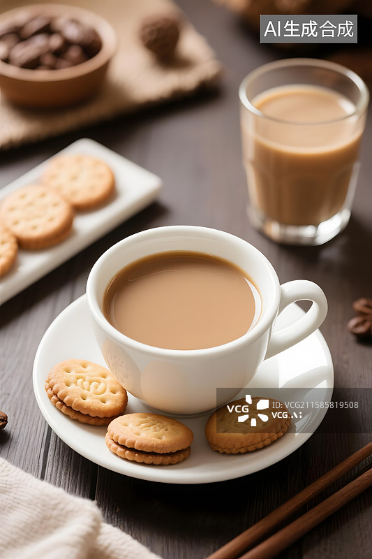 【AI数字艺术】一杯咖啡的午后小憩图片素材
