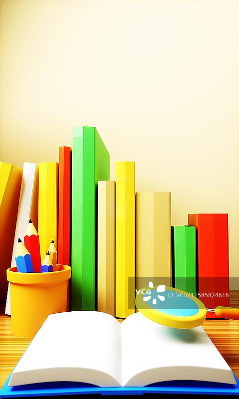 开学毕业季学校创意C4D场景图片素材