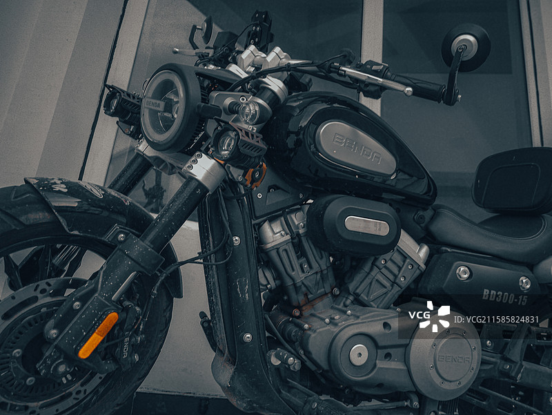 奔达BD300-15黑色摩托车图片素材