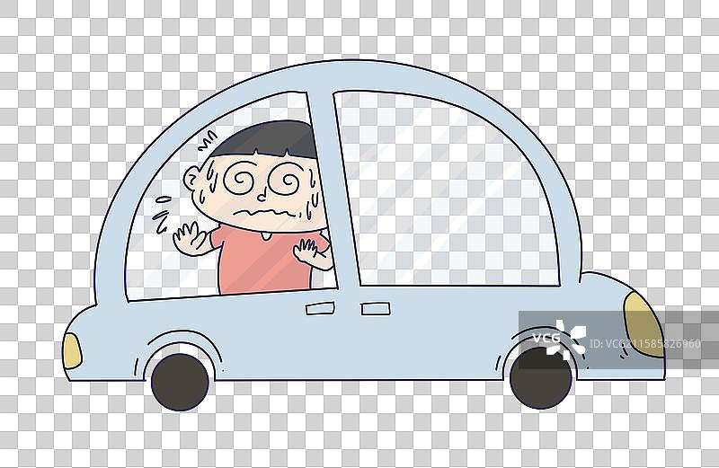 被锁在车里的孩子，呼吸困难图片素材