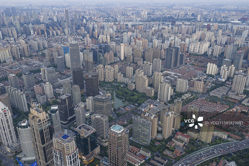 俯瞰上海新天地板块图片素材