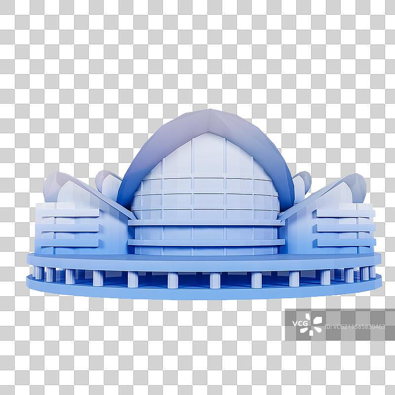 3D渲染的香港地标建筑香港国际会展中心元素图片素材