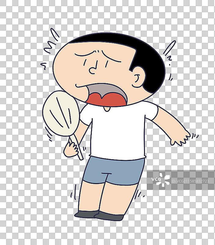 扇扇子的人物图片素材