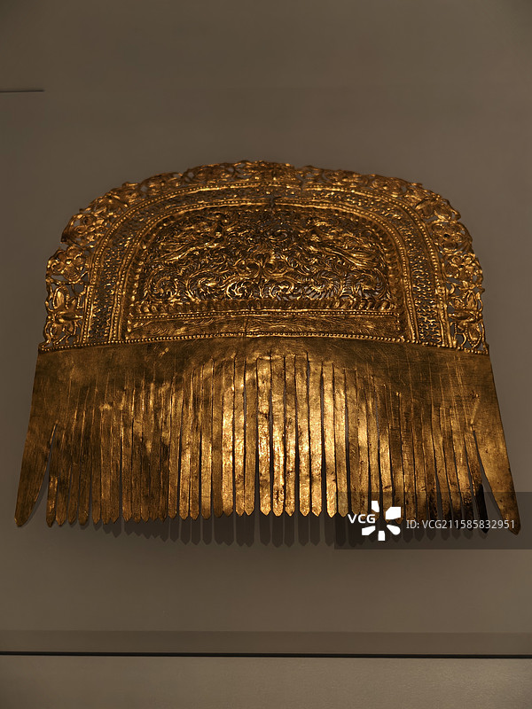 唐朝金器的特写镜头图片素材