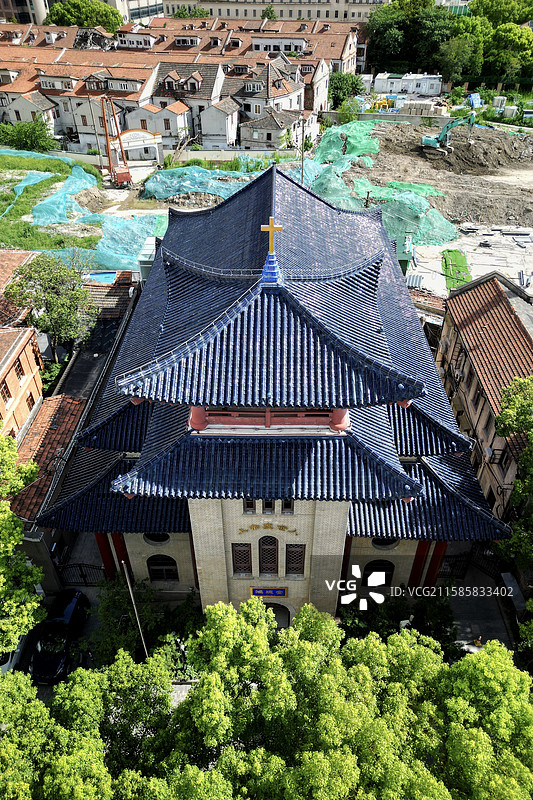 上海多伦路 基督教鸿德堂图片素材