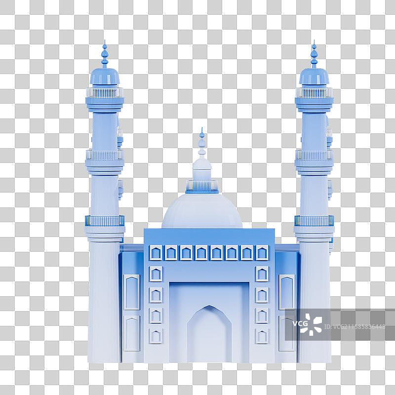 3D立体新疆国际大巴扎新疆城市地标建筑元素图片素材