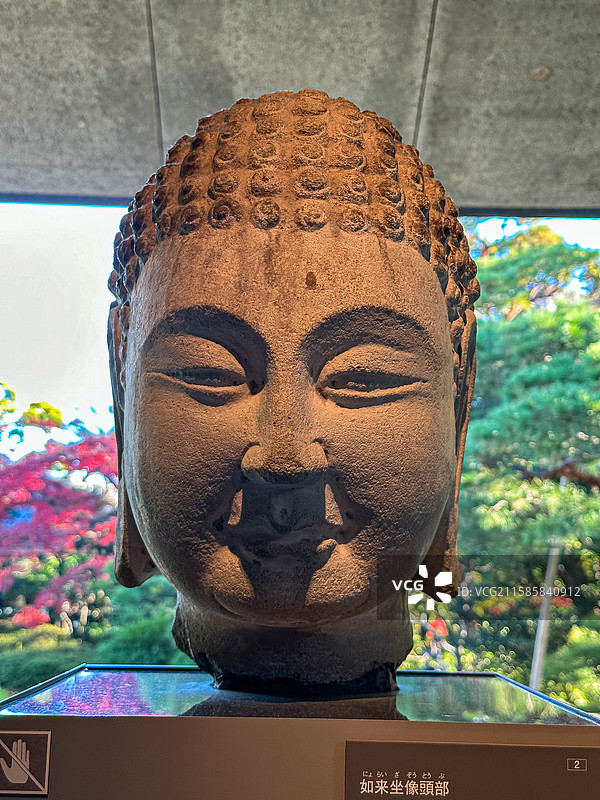 北齐 如来坐像头部 天龙山石窟第16窟 根津美术馆图片素材