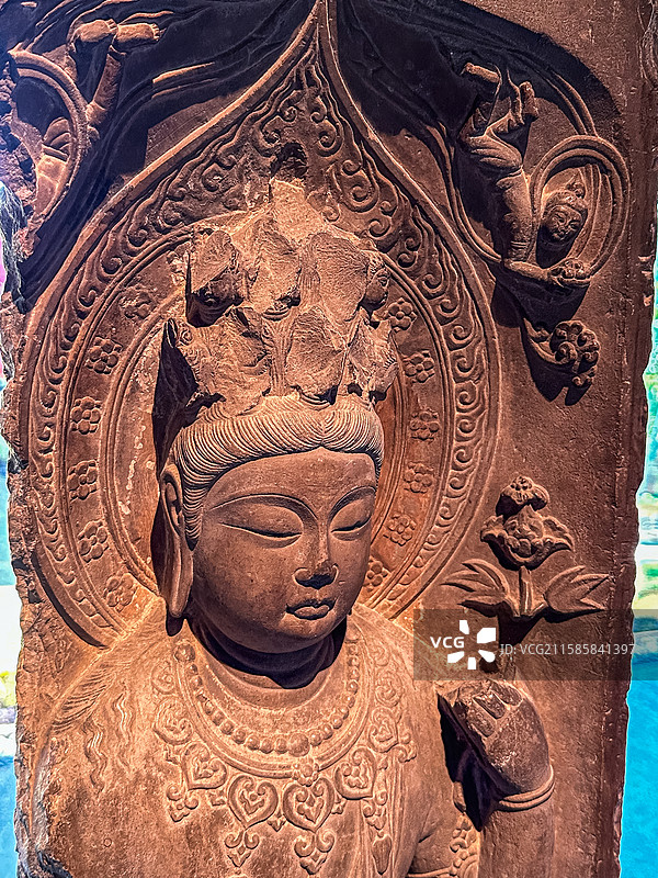 唐代 十一面观音立像龛 西安宝庆寺 根津美术馆图片素材