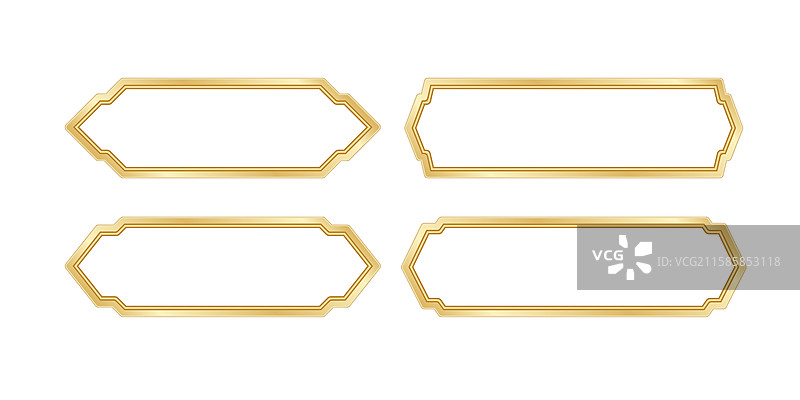 传统金色边框矢量图图片素材