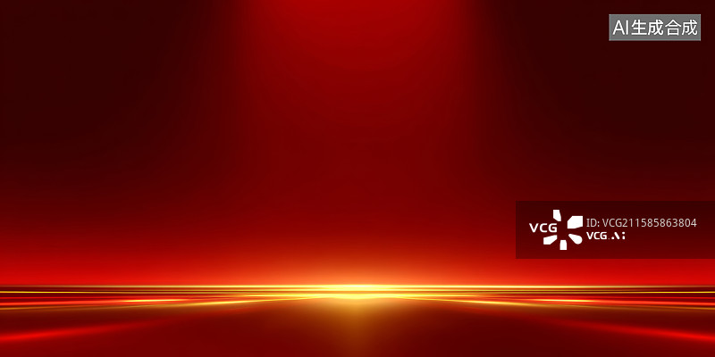 【AI数字艺术】红色聚光灯舞台背景图片素材