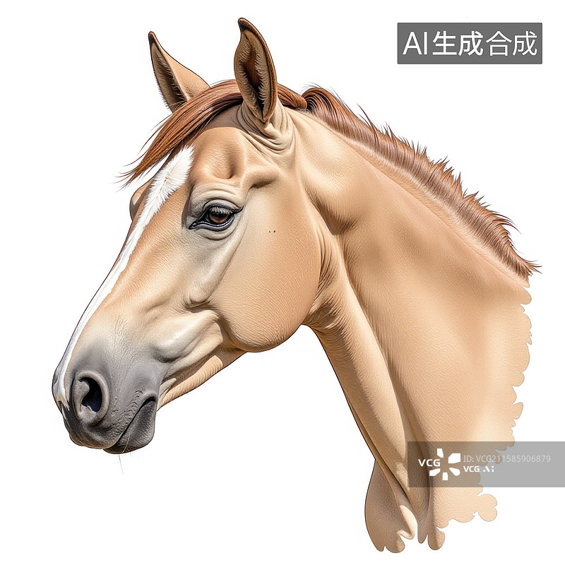 【AI数字艺术】一匹漂亮的马的画像图片素材
