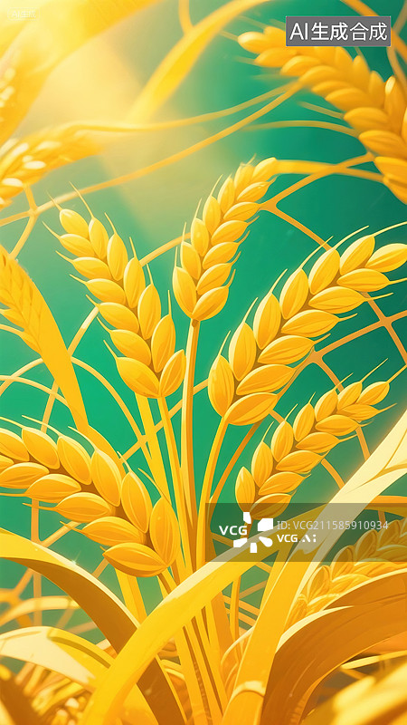 【AI数字艺术】中国农民丰收节插画图片素材