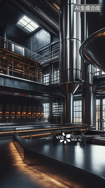 【AI数字艺术】工业建筑 废弃工厂图片素材