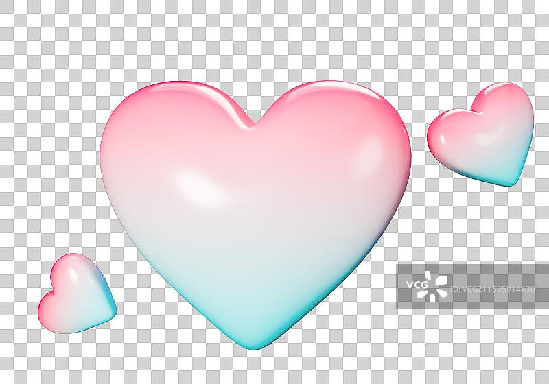 3D情人节爱心元素爱情图片素材