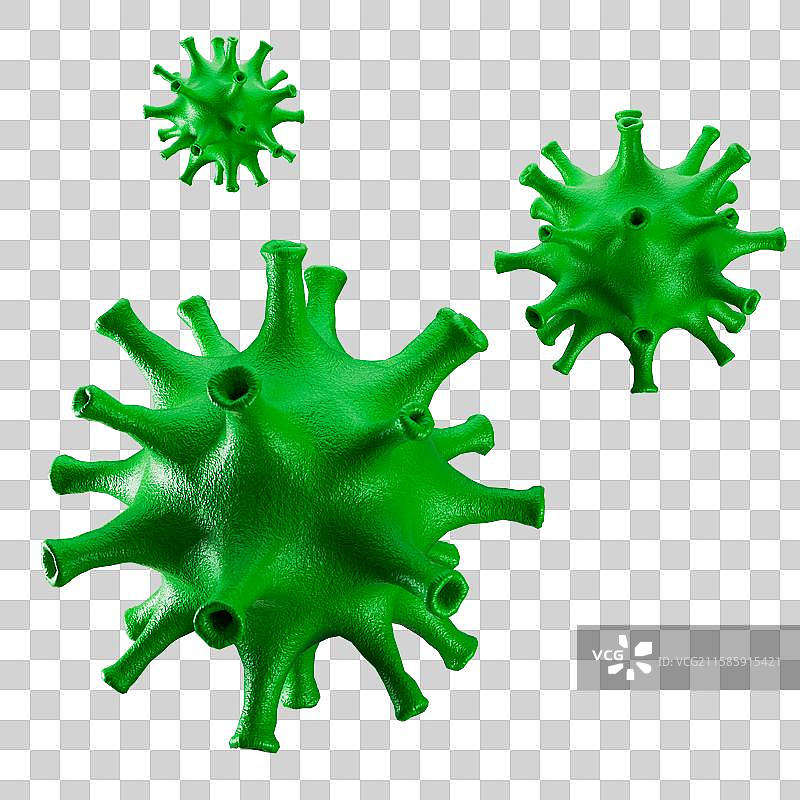 3D立体渲染元素病毒病菌细菌感染流感生病图片素材