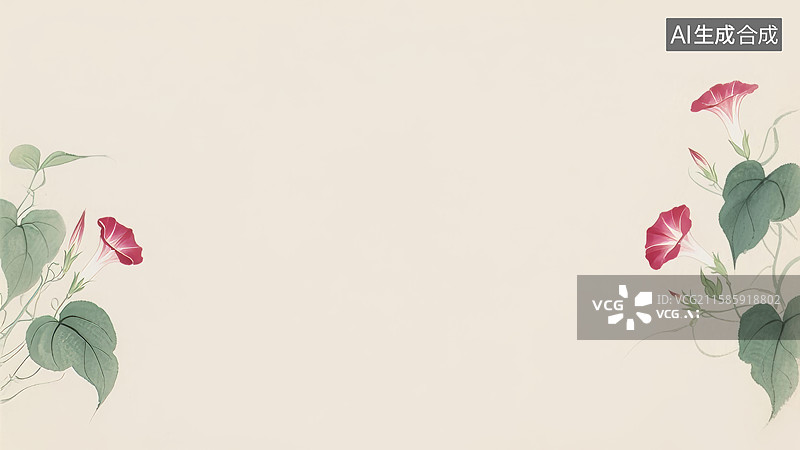 【AI数字艺术】水墨画两侧图片素材