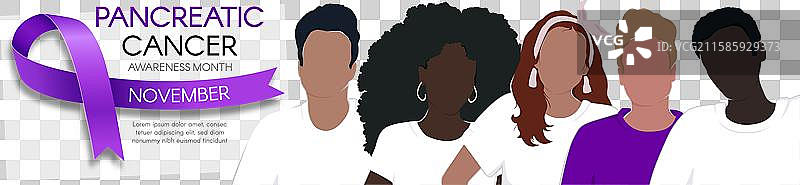 胰腺癌意识月横幅图片素材