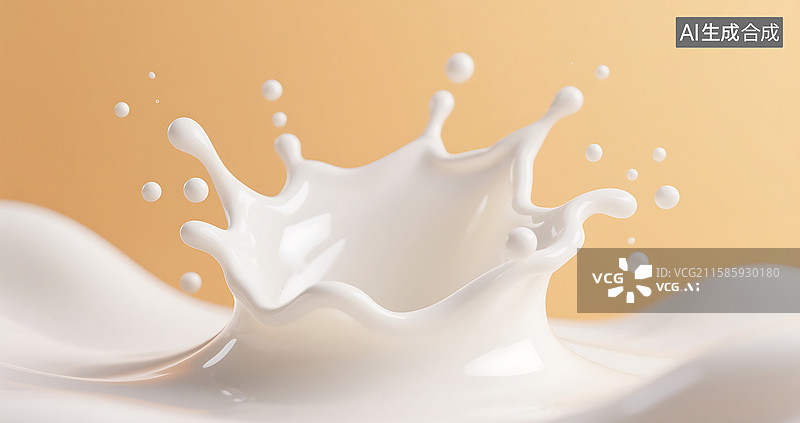 【AI数字艺术】溅起的牛奶背景图片素材