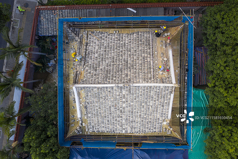 闽清梅城印象-浮桥头街图片素材
