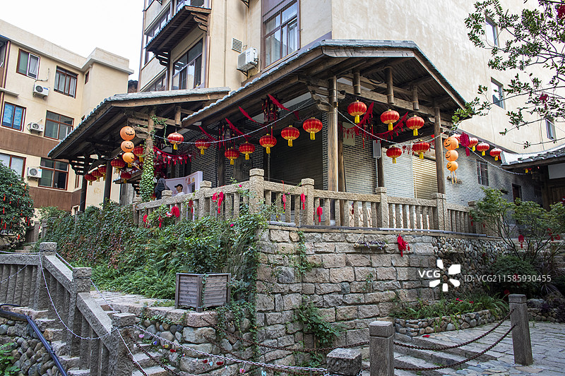 闽清梅城印象-浮桥头街图片素材