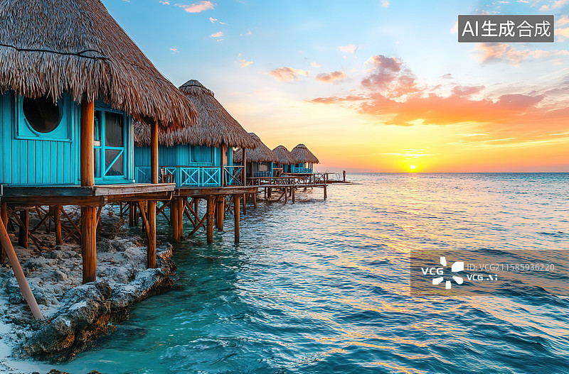 【AI数字艺术】水屋图片素材