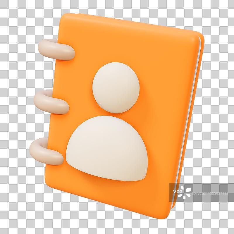 手机通讯录商务人脉联系沟通3D卡通插画元素图片素材