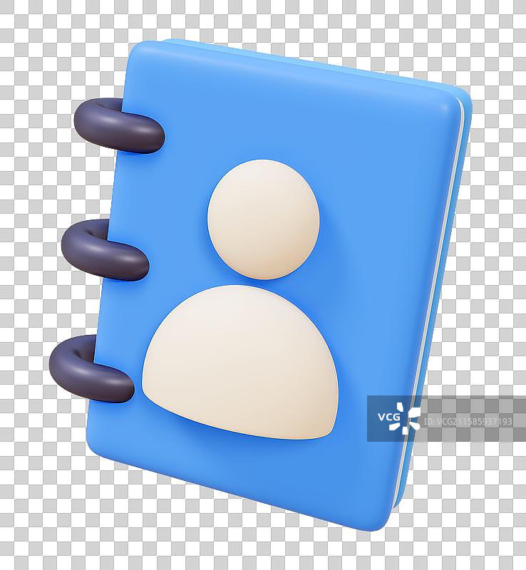 手机通讯录商务人脉联系沟通3D卡通插画元素图片素材