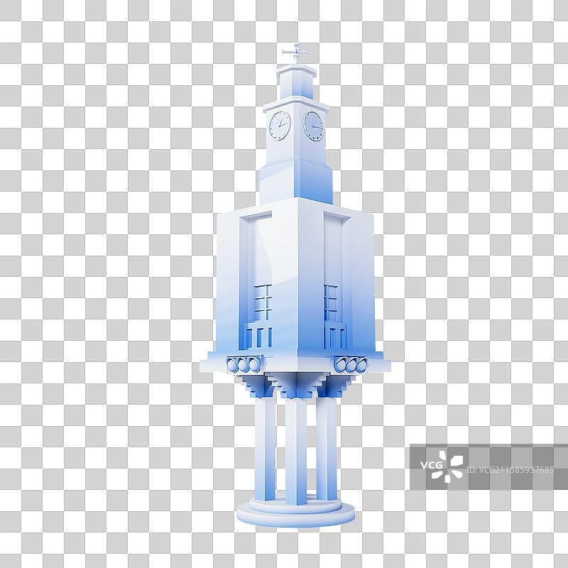 3D立体3D立体泉州钟楼泉州标志性建筑写实元素泉州钟楼泉州标志性建筑写实元素图片素材