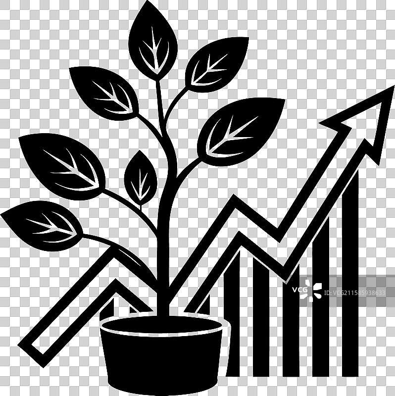 在线金融增长符号设计图片素材