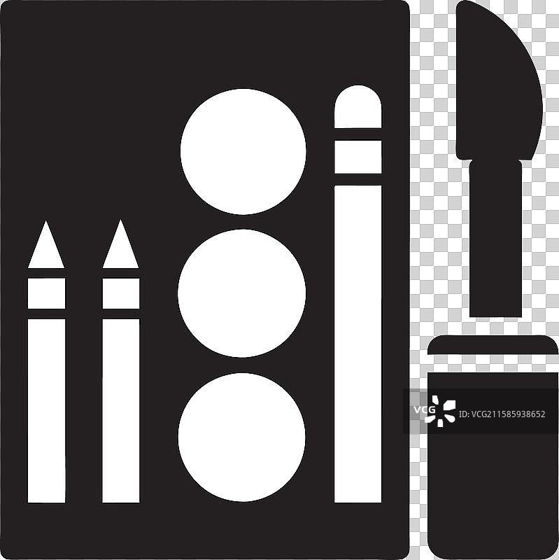 迷人的化妆必需品图标艺术设计图片素材