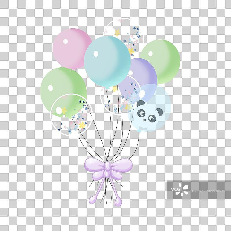 可爱动物装饰气球图片素材