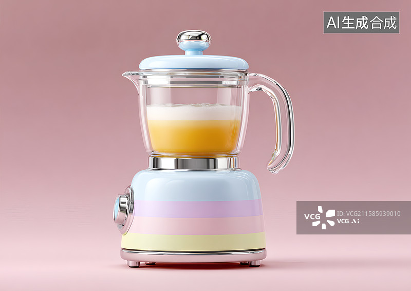 【AI数字艺术】一只3D卡通榨汁机图片素材