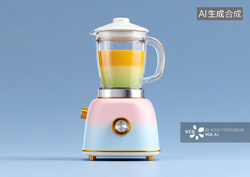 【AI数字艺术】一只3D卡通榨汁机图片素材