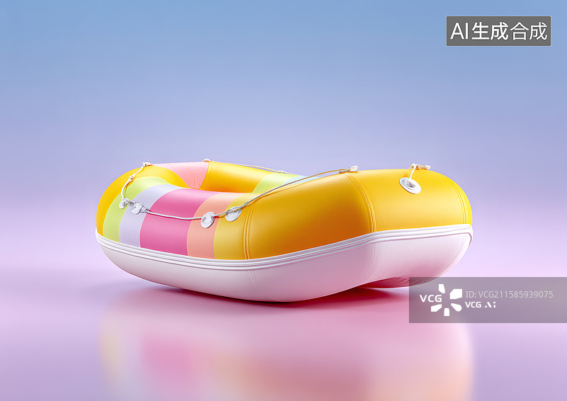 【AI数字艺术】彩色卡通皮划艇图片素材