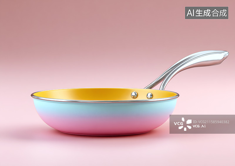 【AI数字艺术】3D彩色炒锅图片素材