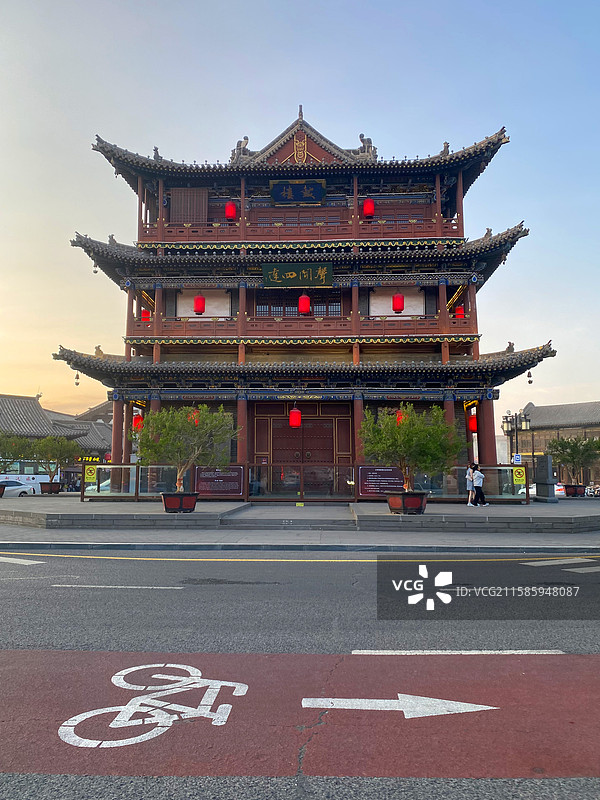 大同古城鼓楼图片素材