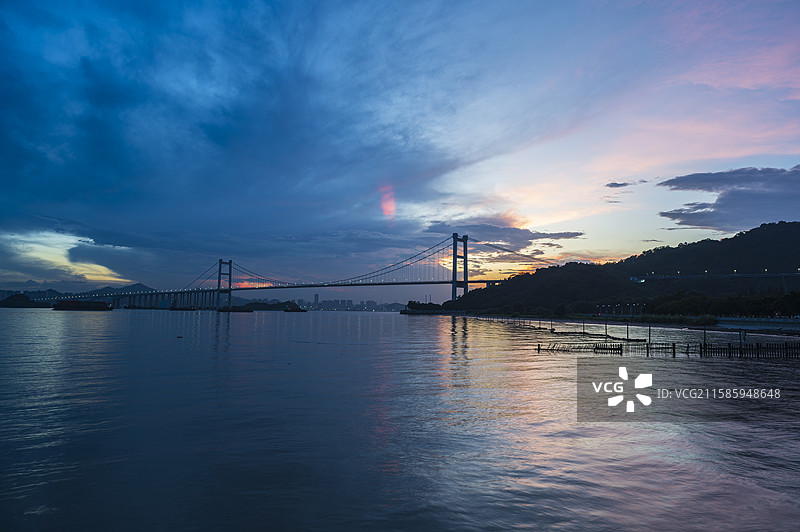 虎门大桥晚霞图片素材