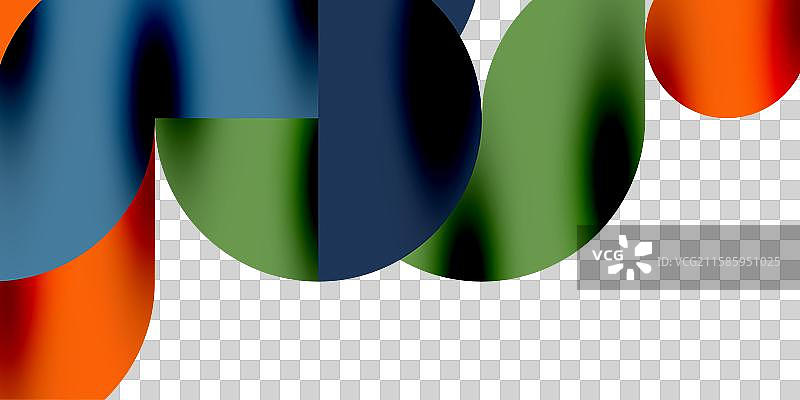 阴影效果的闪亮圆圈和圆形三角形图片素材