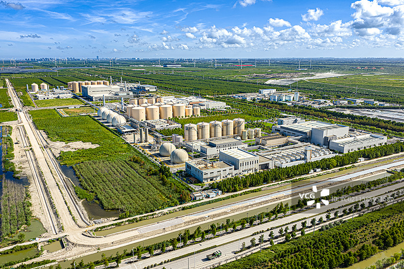上海生物能源再利用项目 浦东老港生态环保基地 城市生活垃圾厨余垃圾湿垃圾无害化处理 两网融合碳中和图片素材